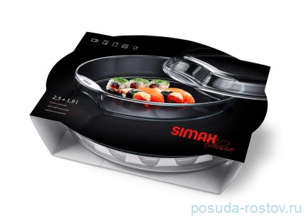 Блюдо для запекания 2.5 л овальное с крышкой &quot;Simax /Без декора&quot; / 125041