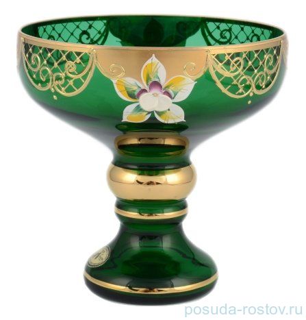 Конфетница 13 см н/н "Лепка зелёная" И-В / 097853