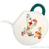 Солонка 170 мл с ложкой 9 х 9 х 10 см &quot;Тигриные истории&quot; зелёная / 270093