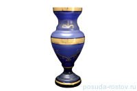 Ваза для цветов 30 см синяя &quot;Антик золото&quot; / 044390