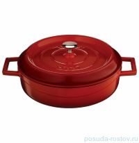 Сотейник 24 см с крышкой литой чугунный &quot;LAVA /RED&quot; / 166632