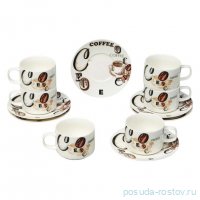 Набор кофейных пар 180 мл 6 шт &quot;coffee mania&quot; / 365331