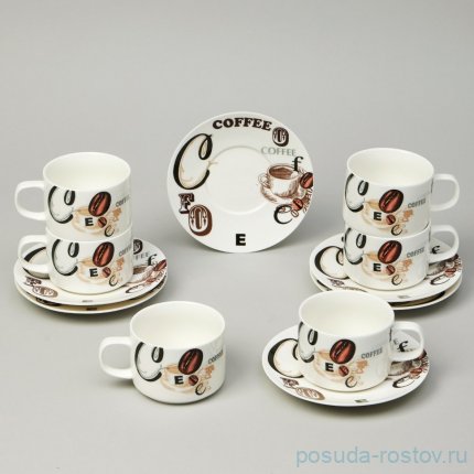 Набор кофейных пар 180 мл 6 шт &quot;coffee mania&quot; / 365331
