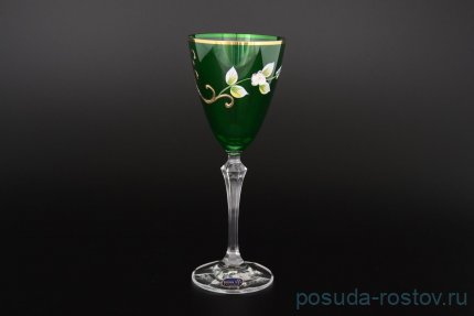 Бокалы для белого вина 250 мл 6 шт &quot;Элизабет /Лепка /зелёная внутри&quot; / 059498