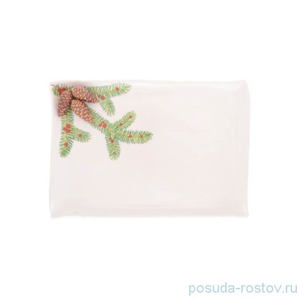 Блюдо 35 х 25 см прямоугольное &quot;christmas world /pinecone&quot; / 270981