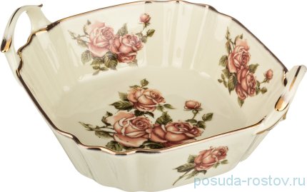 Фруктовница 26 х 24 х 9,5 см квадратная &quot;Корейская Роза&quot;  / 187813