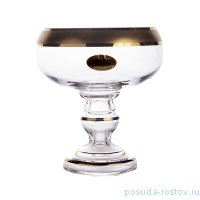 Ваза для конфет 12,5 см н/н &quot;Матовая полоса /золото&quot; / 157575