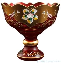 Конфетница 16 см н/н красная &quot;Лепка сеточка /резная&quot; / 097003