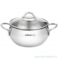 Кастрюля 18 х 10 см со стеклянной крышкой 2,5 л &quot;Tombic&quot; / 328555