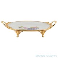 Блюдо 33 х 18 см овальное н/н с ручками &quot;Фрукты&quot; / 272459