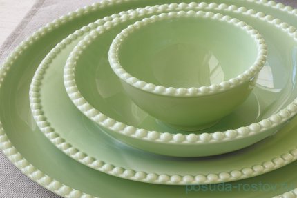 Тарелка 20 см глубокая зелёная &quot;Tiffany&quot; / 292415