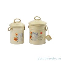 Набор ёмкостей для моющих средств 2 предмета бежевые &quot;Yildiray Metal Cream&quot; / 258195