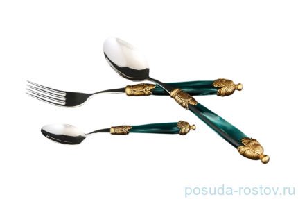 Столовые приборы 18 предметов &quot;Siena Antique Gold /Dark Green Steel&quot; / 114551