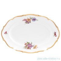 Блюдо 28 см овальное &quot;Корона /Мейсенский букет&quot; / 159700