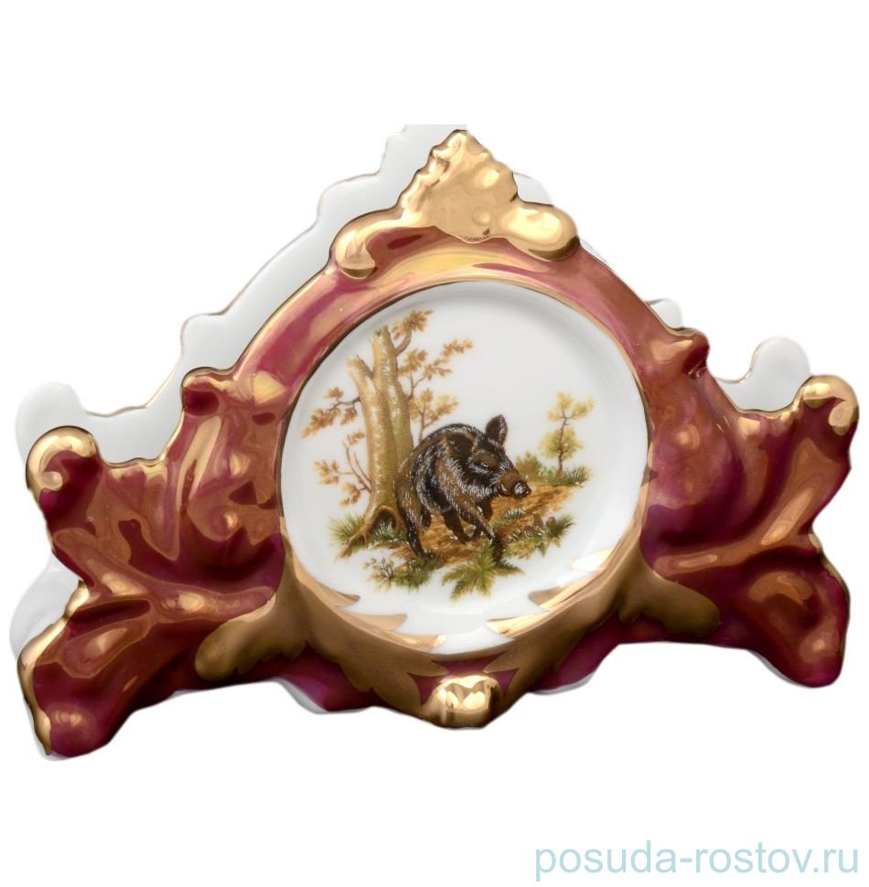 Салфетница 15 см "Корона /Охота красная" / 042458