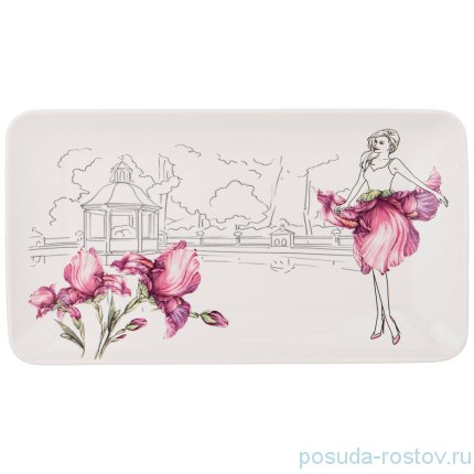 Блюдо 30,5 х 17 см прямоугольное &quot;blossom /ирис&quot; / 258082