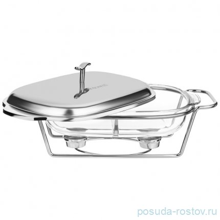Мармит 2 отсека 2,45 л прямоугольный silver Agness / 336645