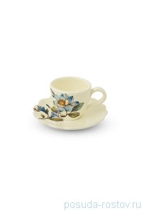 Набор кофейных пар 90 мл 6 шт &quot;Artigianato ceramico /Весенние лепестки&quot; / 243543
