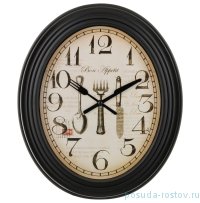 Часы настенные 29 х 25 х 4 см кварцевые венге &quot;CHEF KITCHEN&quot; / 187928