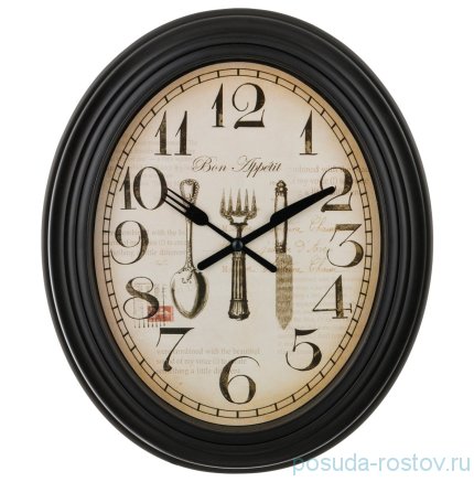 Часы настенные 29 х 25 х 4 см кварцевые венге &quot;CHEF KITCHEN&quot; / 187928