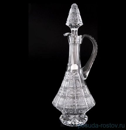 Графин для водки/ликера 900 мл с ручкой &quot;Glasspo /Хрусталь резной&quot; / 059156