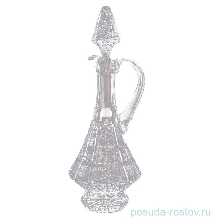 Графин для водки/ликера 900 мл с ручкой "Glasspo /Хрусталь резной" / 059156
