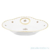 Блюдо 34 см овальное (глубокое) для хлеба &quot;Корона /Золотая роза&quot; / 226848