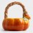 Конфетница 21 х 21 см с ручкой оранжево-зеленая &quot;Тыква /Bright pumpkin&quot; / 378565