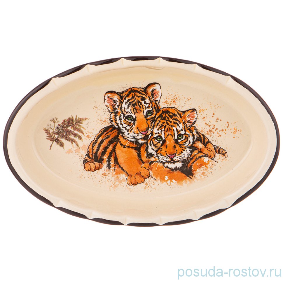 Блюдо-Шубница 28 х 17 х 5 см овальное "Tiger Amour" / 269361