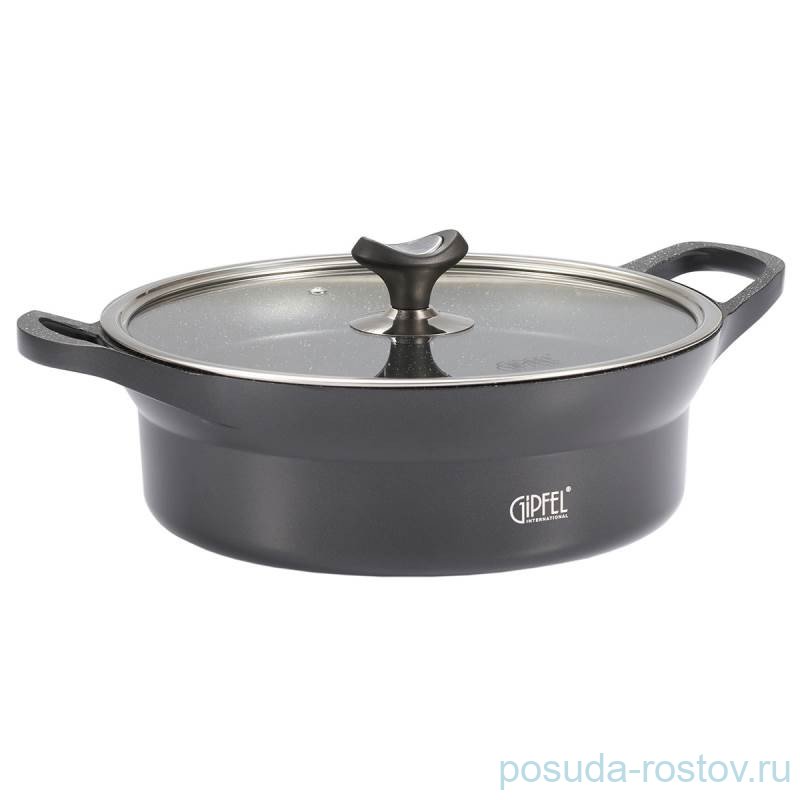 Сотейник 28 см со стеклянной крышкой 4,8 л "Azul black" / 341076