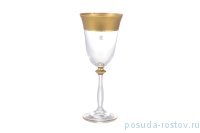 Бокал для красного вина 250 мл 1 шт &quot;Анжела /Матовая полоса /золото&quot; AS Crystal / 225424