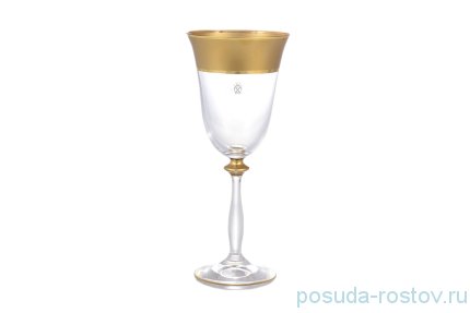 Бокал для красного вина 250 мл 1 шт &quot;Анжела /Матовая полоса /золото&quot; AS Crystal / 225424