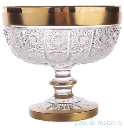 Ваза для конфет 15,5 см н/н &quot;Снежинка с золотом 2&quot; / 157422