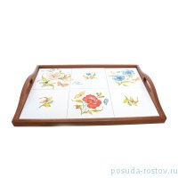 Поднос 48 х 23 см прямоугольный &quot;Artigianato ceramico /Ботанический сад&quot; / 229035