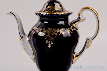 Кофейник 1,3 л &quot;Ювел /Синий с золотым узором&quot; / 016075