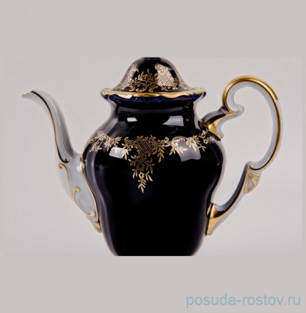 Кофейник 1,3 л &quot;Ювел /Синий с золотым узором&quot; / 016075