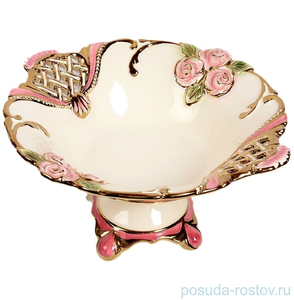 Фруктовница круглая н/н "Розы розовые /Royal Classics" 11 / 151000