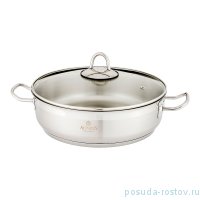 Сотейник 26 х 6 см с крышкой индукционное дно 3,2 л &quot;Agness Professional&quot; / 211310