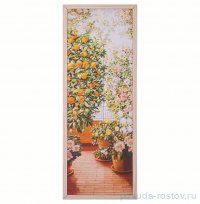 Панно деко-боксы 25 х 70 см &quot;Зимний сад&quot; /рамка жемчуг с окантовкой / 313814