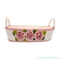 Корзина 49 х 35 см овальная &quot;Розы&quot; / 275746