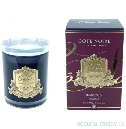 Свеча 185 г черный стаканчик &quot;Rose oud&quot; / 342253