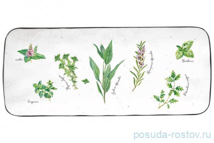 Блюдо 36 х 15,5 см прямоугольное &quot;Herbarium&quot; (подарочная упаковка) / 291566