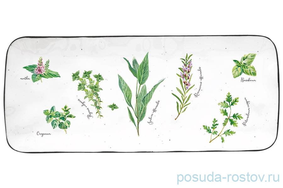 Блюдо 36 х 15,5 см прямоугольное "Herbarium" (подарочная упаковка) / 291566