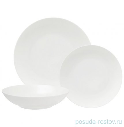 Набор тарелок 18 предметов (20, 19, 27,5 см) &quot;White Basics&quot; / 369124
