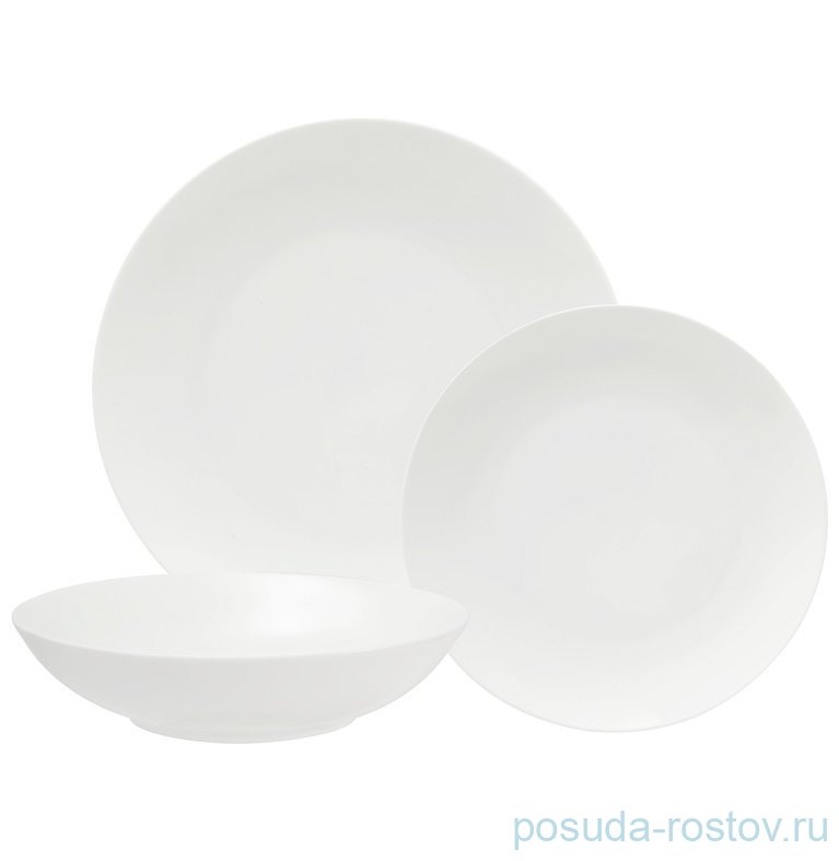 Набор тарелок 18 предметов (20, 19, 27,5 см) "White Basics" / 369124