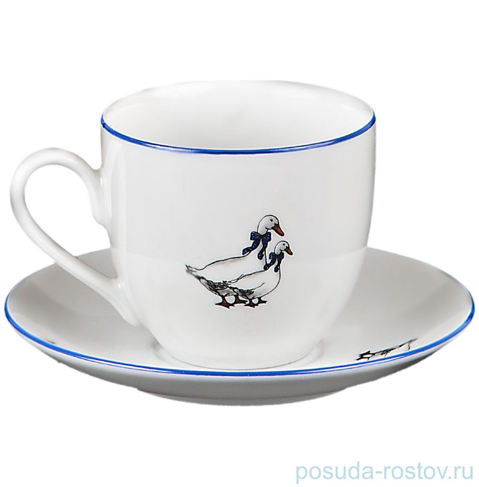 Кофейная пара 170 мл 1 шт "Ивонн /Гуси" (блюдце 12,5 см) / 109656