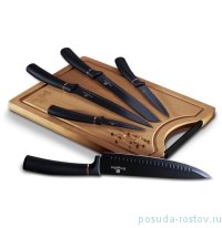Набор кухонных ножей 6 предметов с разделочной доской &quot;Black Rose Collection&quot; / 280751