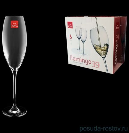 Бокалы для шампанского 260 мл 6 шт &quot;Flamingo /Без декора&quot; / 084481