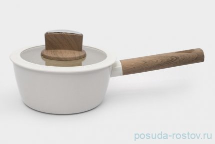 Ковш 16 см с крышкой антипригарное покрытие молочный 1,2 л &quot;Palisander&quot; / 374693