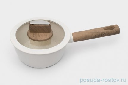 Ковш 16 см с крышкой антипригарное покрытие молочный 1,2 л &quot;Palisander&quot; / 374693
